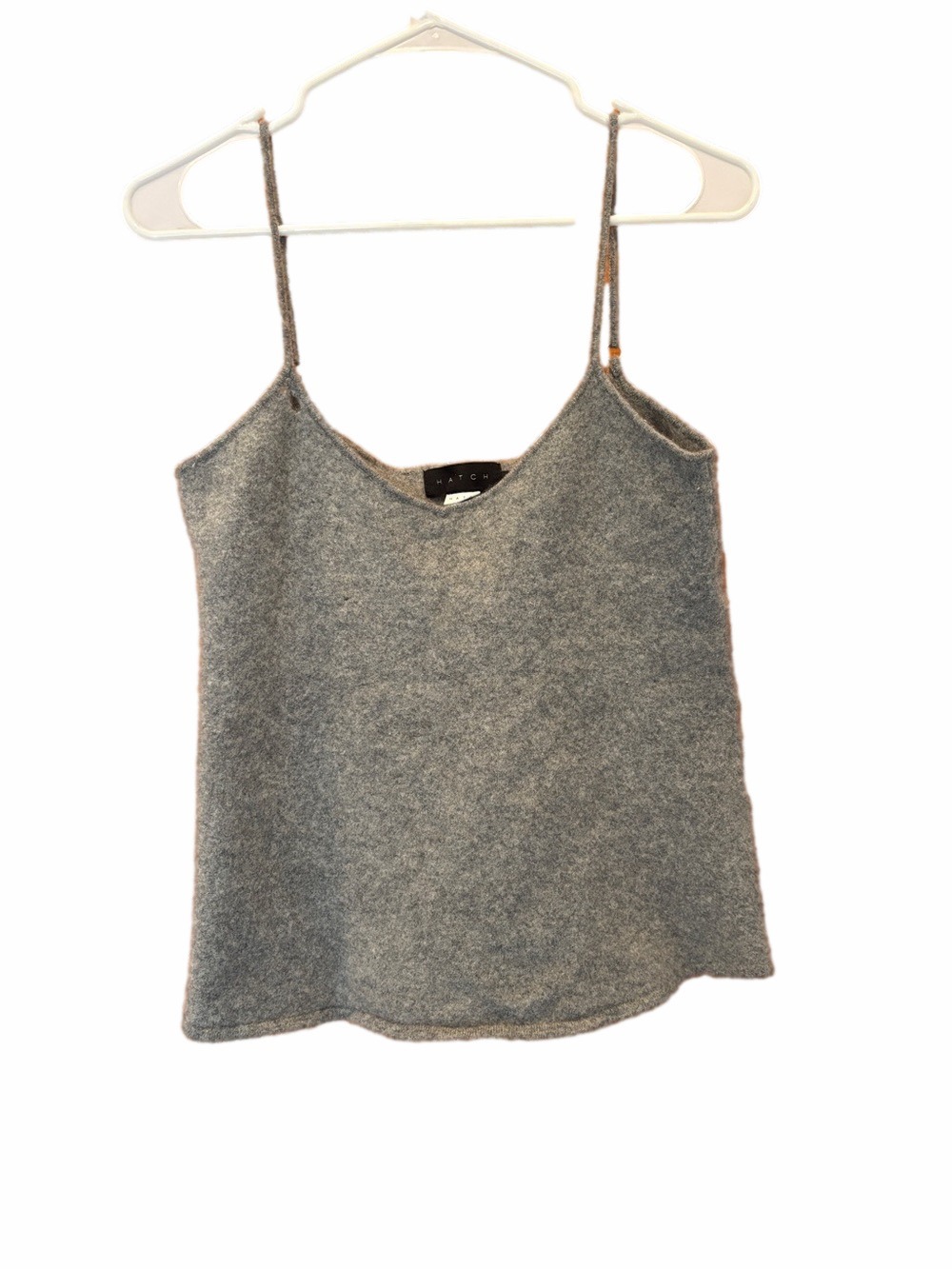 Hatch Cashmere Sleeper Gray Knit Camisole Spaghetti Strap Tank Top Size 0